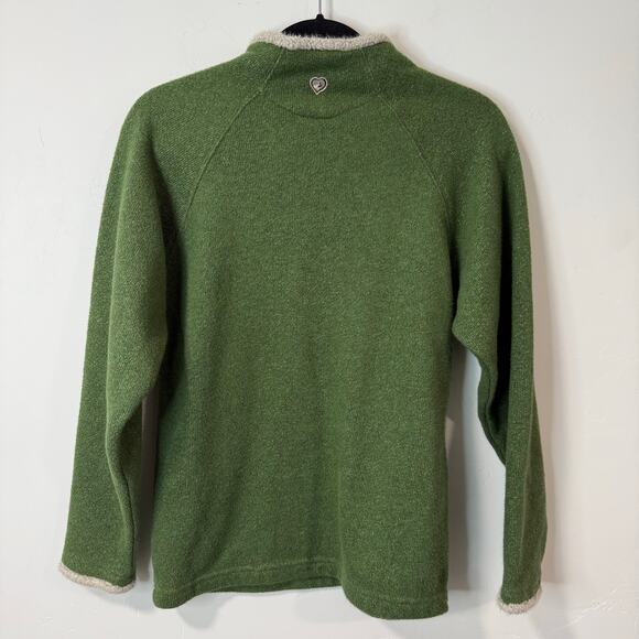 Kuhl Alf Alfpaca Roll Neck Pullover Sweatshirt Green Fleece Vintage Small - Picture 2 of 7